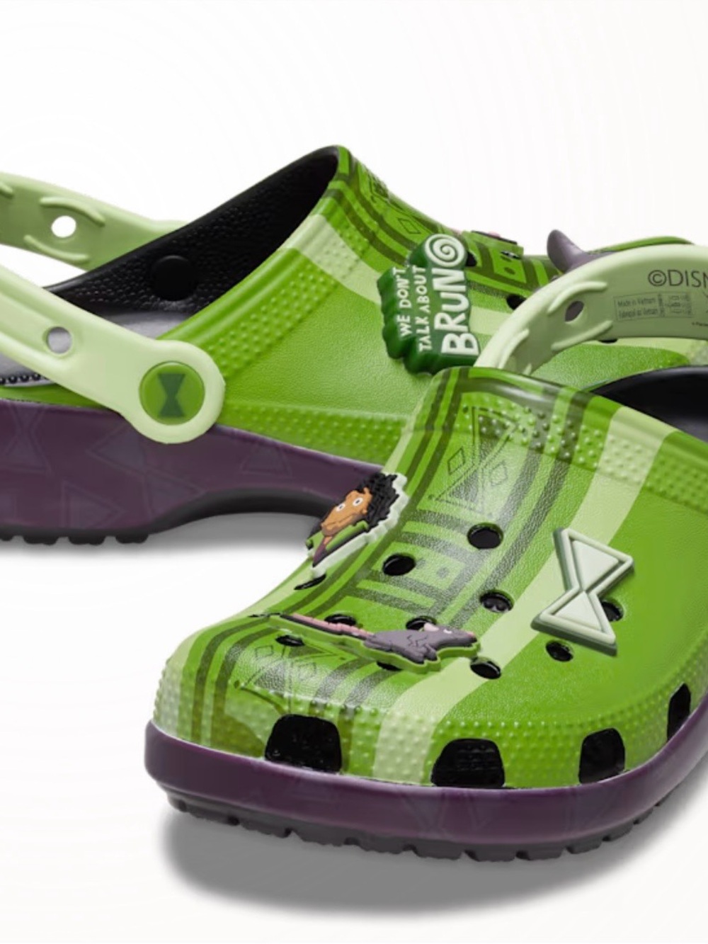 CROCS Kids' Green and Purple Ben 10 Graphic Clogs